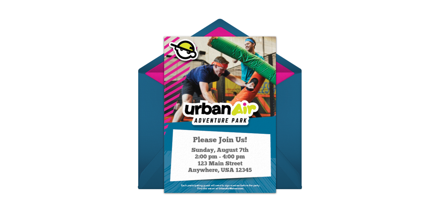 Free Urban Air Adventure Park Events Online Invitation