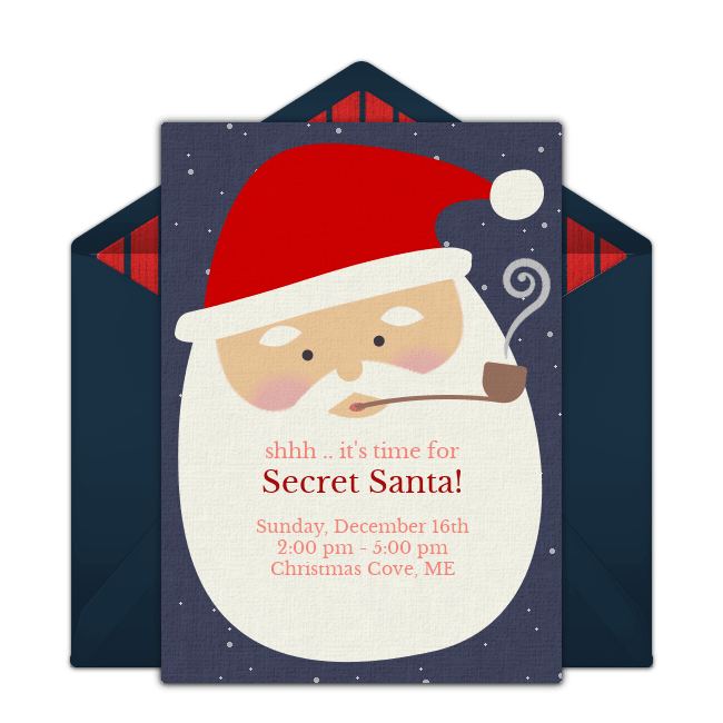Free Secret Santa Online Invitation Punchbowl Com