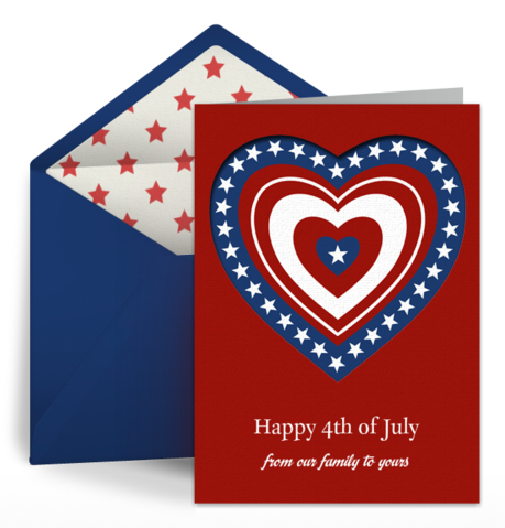 Free "Patriotic Heart" 4th of July eCard by Punchbowl