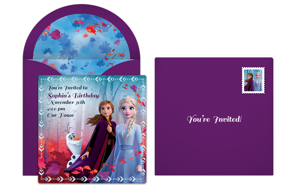 10 x Children Birthday Party Invitations or Thank you cards FROZEN Elsa
